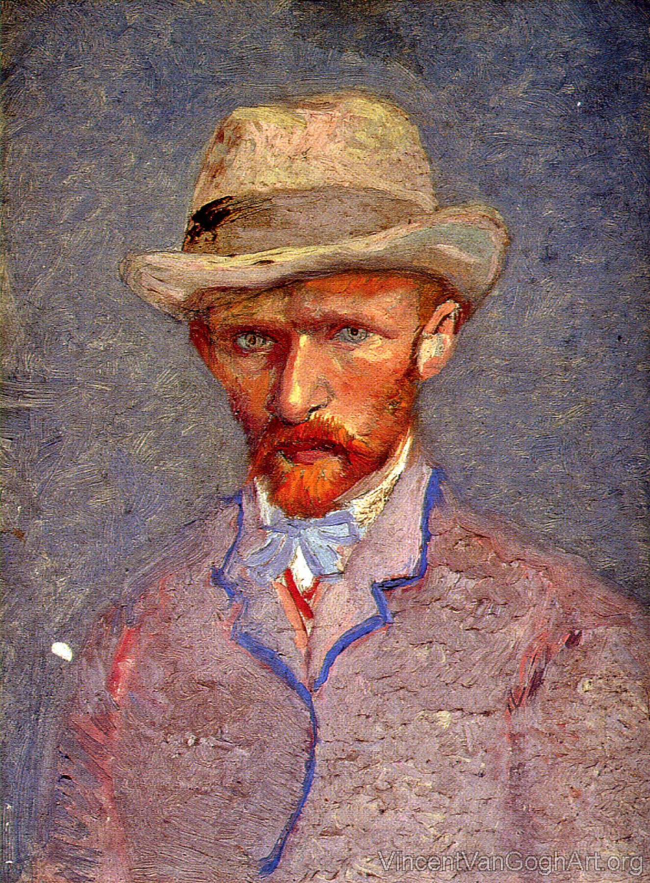 Self-Portrait with Grey Felt Hat II